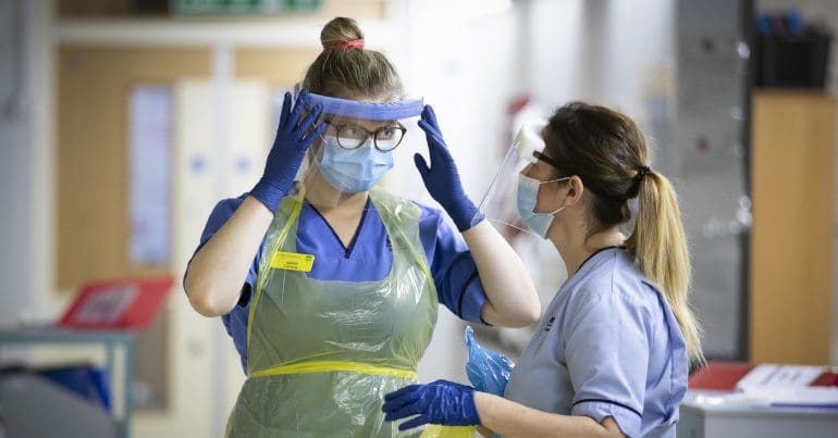 Nurses wearing PPE