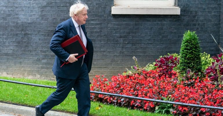 Boris Johnson shuffling rightwards