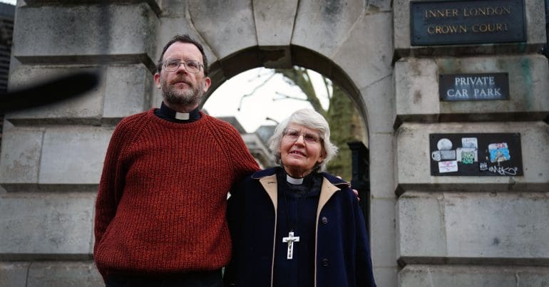 Reverend Sue Parfitt and Father Martin Newell
