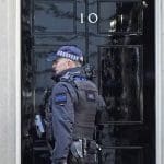 A police officer outside 10 Downing Street