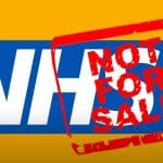 A sign that reads NHS not for sale representing campaign group NHS SOS