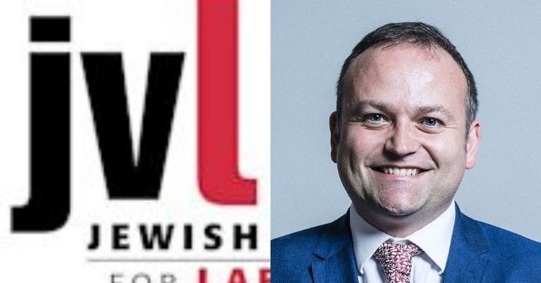Jewish Voice for Labour/Neil Coyle split screen