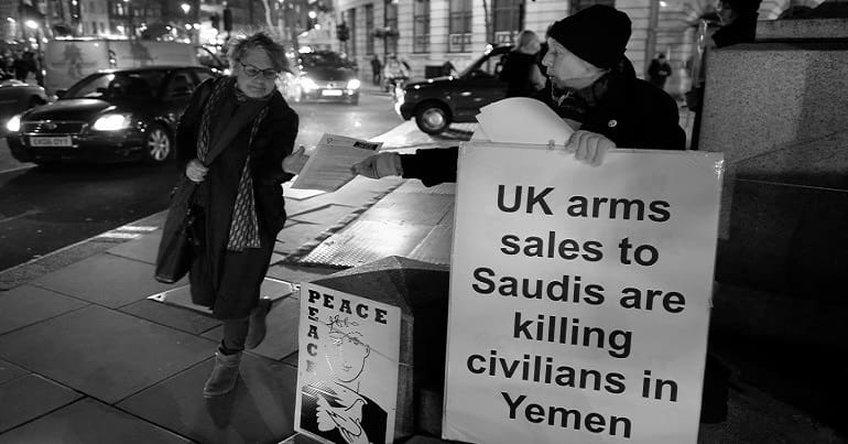 Protest against UK arms sales to Saudi Arabia