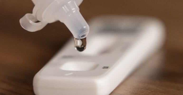 A coronavirus test