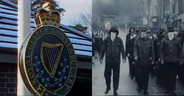 RUC emblem and UDA march