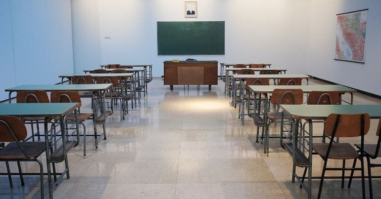 An empty classroom