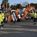 GMB Union workers on strike