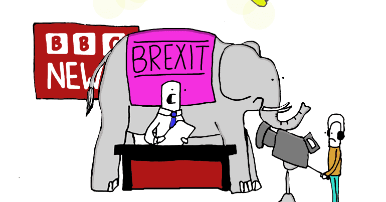 Brexit elephant cartoon