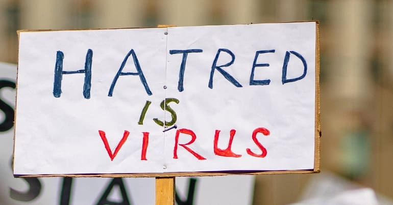 Hatred is a virus sign