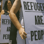 Protest in Perth, Australia in support of refugees held at Manus and Nauru offshore detention facilities