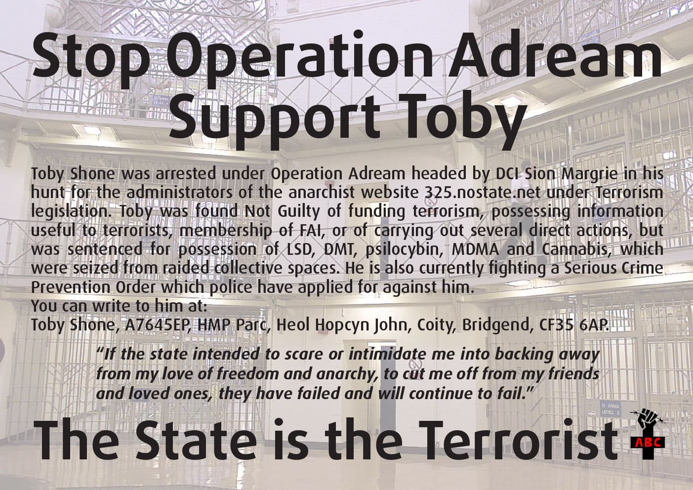Support Toby poster - https://www.brightonabc.org.uk/images/toby_may_6_demo.pdf