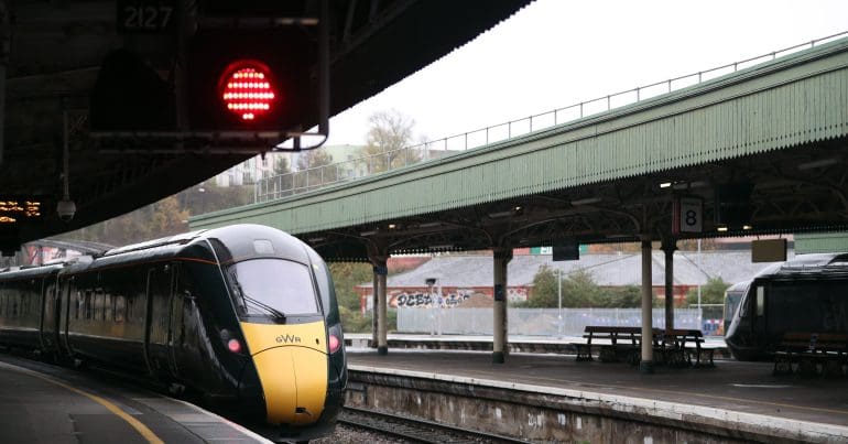 Train in a station