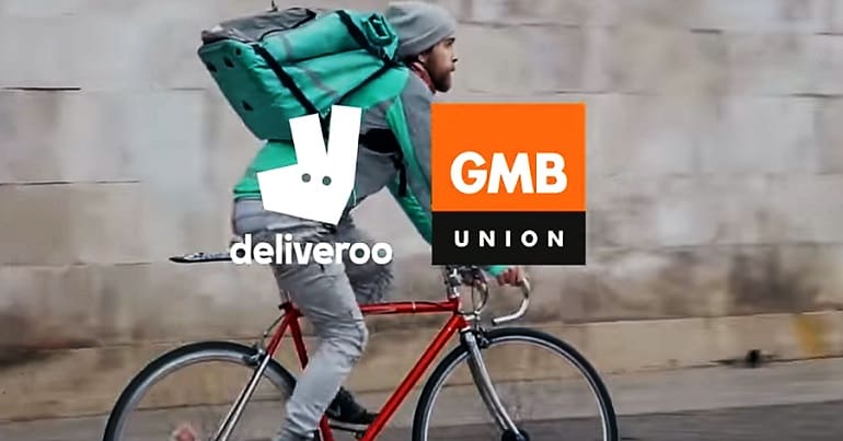 A still from the GMB and Deliveroo PR video