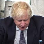 Boris Johnson looking down