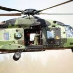 Finnish helicopter takes off