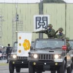 Japanese military vehicles on parade