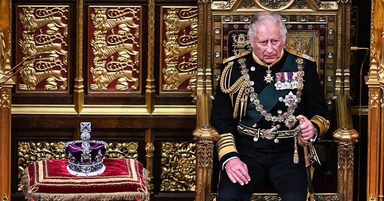 Prince Charles delivering the Queen's Speech