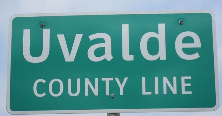 Uvalde county sign