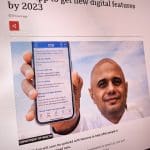 A picture of a BBC article on the NHS app