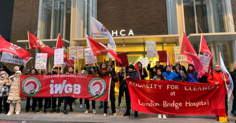 Demonstration outside HCA HQ