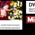 A image of a Mirror article and the DWP and Mirror logos