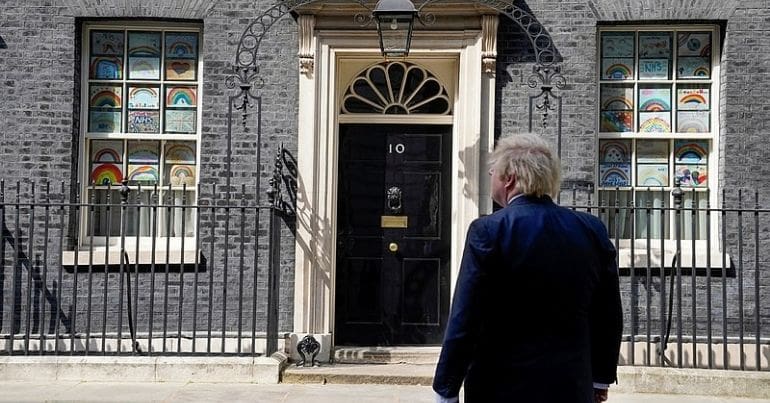 Boris stares at No 10's door