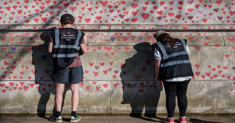 Covid memorial wall