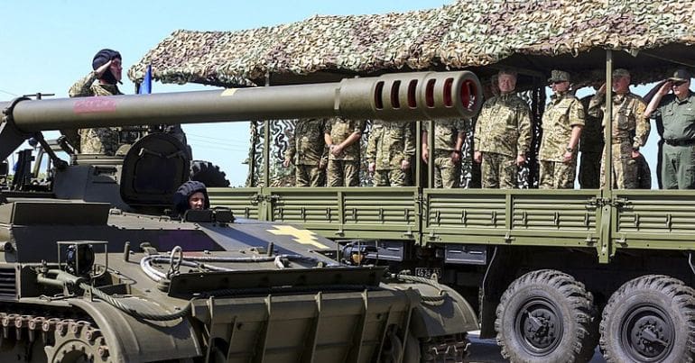 Ukrainian military vehicles