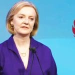 Liz Truss and the FBU logo
