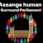 A logo from the Don't Extradite Assange campaign