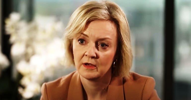 Liz Truss looking shocked