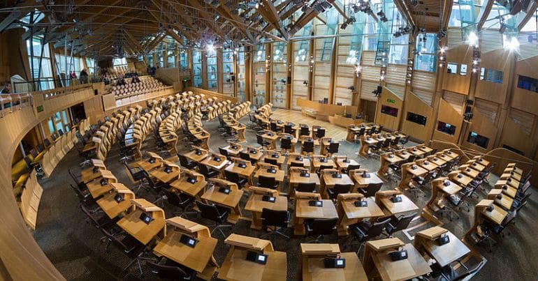 Scottish Parliament's chamber