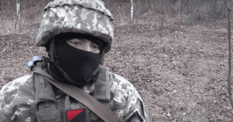 Anarchist fighter opposed to Russian invasion of Ukraine