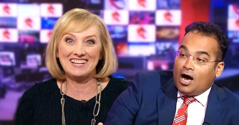 Martine Croxall from the BBC and Krishnan Guru-Murthy from C4 News