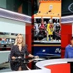 A still from BBC News at Six with Suella Braverman as co-presenter