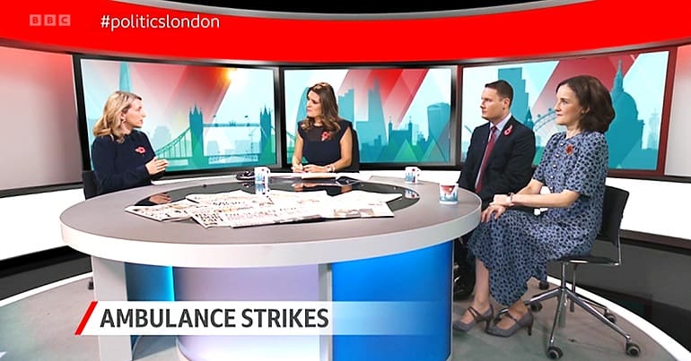 An NHS nurse on BBC Politics London show