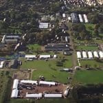 An aerial shot of Manston detention centre