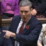 Keir Starmer pointing during PMQs