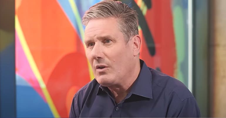 Keir Starmer looking left