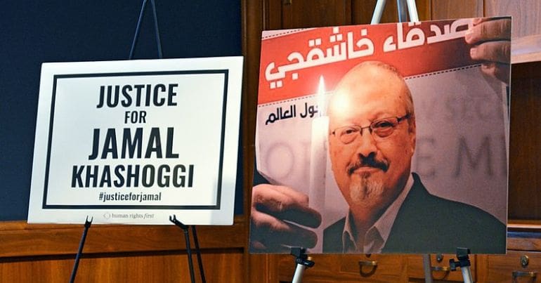 Picture of Jamal Khassoggi at a meeting