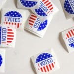 US "I voted" stickers