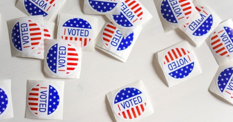 US "I voted" stickers