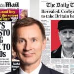 Jeremy Hunt and front pages about Corbyn taking us back to the 1970s, referencing inflation