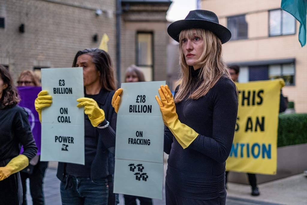 An XR Barclays protest