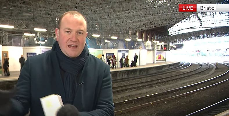 A Sky News reporter talking about the RMT strikes