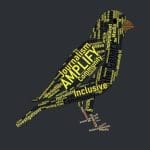 A picture of a Canary as word art for the Amplify programme