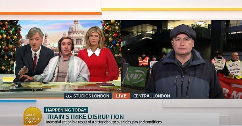 GMB the RMT's Mick Lynch and Alan Partridge