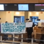 Demonstration at Berlin airport