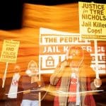 A protest over the police killing of Tyre Nichols in Memphis