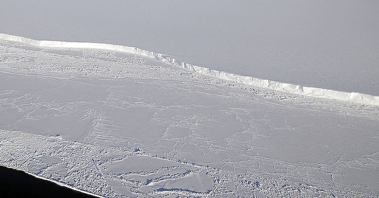 Brunt ice shelf in Antarctica